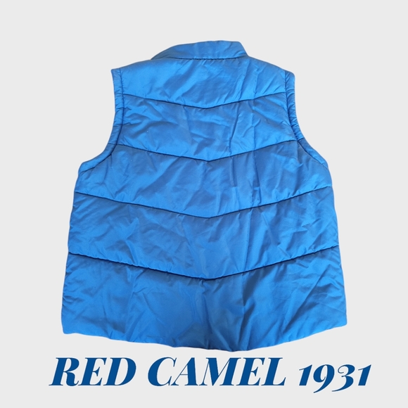 Blue Puffer Vest/Jacket Red Camel XL - Picture 2 of 3